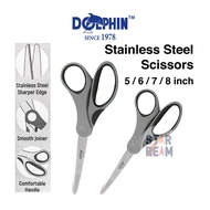 Rust-Resistance Stainless Steel Dolphin Scissors 5” 6” 7” 8”/Gunting Tahan Karat