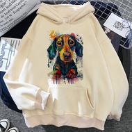 Dachshund hoodies women streetwear gothic anime long sleeve top Hooded Shirt female long sleeve top sweatshirts