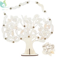 Wedding Guest Book Set with 50 Wooden Leaves and Stand Wooden Guest Book Drop Box Personalized Weddi