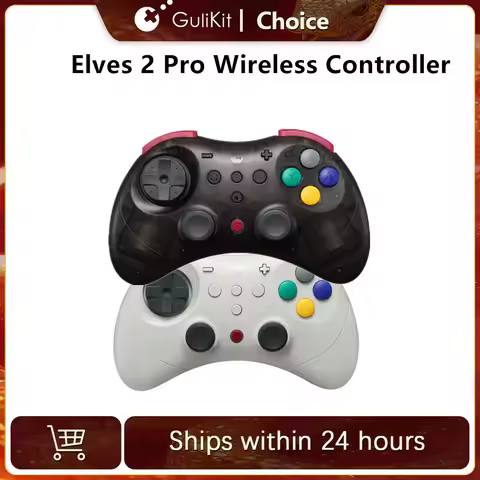 GuliKit Elves 2 Pro Wireless Gaming Controller for Switch 2 Windows Hall Joysticks with 1000Hz Gamep