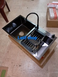 kitchen sink JKM 8245 hitam original /kitchen sink 8245 hitam 2 lubang
