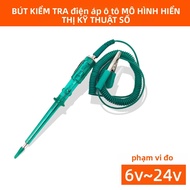 Đèn LED Kỹ Thuật Số Điện Áp Mạch Bút Thử Cho Ô Tô Xe Tải Ô Tô Chẩn Đoán Dài Đầu Đo Bóng Đèn 6V 12V 2