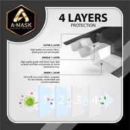 A-MASK Adult Face Mask (4 Ply/Ear Loop/Head Loop/For Hijab）