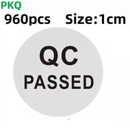 960pcs 1cm Matte Silver Qc Passed Paper Label Sticker Product Check Mark Manufacture Processing Insp
