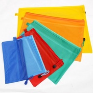 A4 A5 Zip Bag Double Layer Document File Waterproof File Organizer Big Capacity Student Stationery