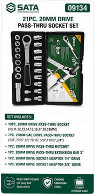 SATA 13MM/20MM Drive Pass-Thru Socket Tool Set SATA 09131/09132/09134 Sata Tools Set Soket Drive-Thr