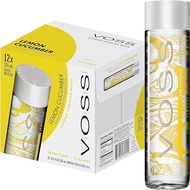 📌ส่งฟรี VOSS Flavored Sparkling 375 ml 12 bottle(Glass) Flavored Lemon cucumber น้ำแร่ธรรมชาติ VOSS