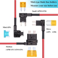 36pcs Fuse Taps Set,4 Types 12V Piggy Back Fuses Adding a Circuit Adapter and Fuse Kit Fuse Holder M
