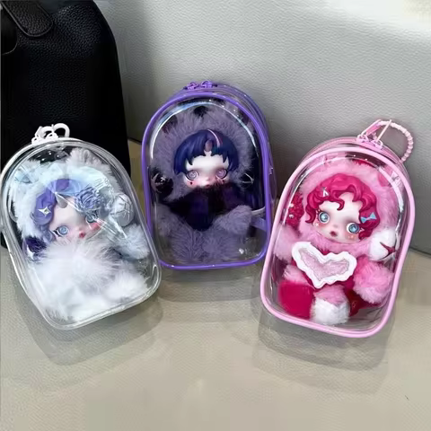 PVC Protective Case for Have A Good Run Series SKULLPANDA Labubu Hirono Twinkle Twinkle Dolls Transp