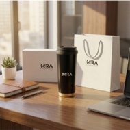 MRA Molecular Resonance Activation Light Wave Health Energy Thermos Cup 530ML (Color: Black/Beige) (