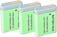 3 Pack NB-13L Replacement Battery 3.6V 1500mAh Set for Canon G7X G9X G7X Mark II SX620 HS SX720 HS G