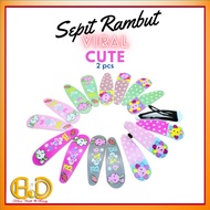 2ps/sepit rambut kartun, cute hair clips, hairpin , sepasang kepit rambut comel saiz 5.3cm