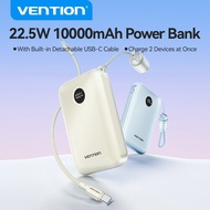 Vention Mini Power Bank Fast charging digital display powerbank 10000mAh 20000mAh Portable Slim Char