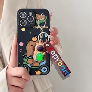 Capybaras Cartoon Soft Case With Keychain for Huawei P60 Pro Nova 14 13i 12i 11 7i 8i Y73 Y72 Y61 Y9