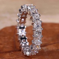 Gia Igi Certified Cvd HPHT Lab Grown Created Diamond 14k 18k Solid Gold Eternity Wedding Band Ring f