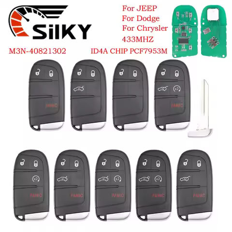SilKY 4A PCF7953M M3M-40821302 433MHz Smart Car Remote Key 68155686AA/AB/AC For Chrysler 200 300 Dod