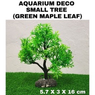 AQUARIUM DECORATION / ARTIFICIAL PLANT - SMALL TREE - GREEN MAPLE LEAF - Model: K-8