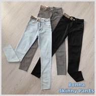 HW Black High Waist Skinny Jeans Bonna Long Pants Basic Denim Jeans