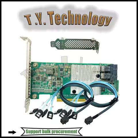 Inspur LSI 9300-8i SATA/SAS HBA Controller IT Mode 12GB PCIe x8 3.0+2 Cables