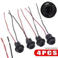 Mayitr 4Pcs Rubber T10 168 194 W5W Light Bulb Extension Wiring Harness Socket Connector Wire for LED