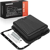 A-Premium Transmission Oil Pan with Drain Plug Compatible with GM 700R4 4L60 4L60E