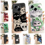 Tecno Spark Go 1 Casing Silicone Fashion Cute Cat Pattern Shockproof Bumper Case Techno Spark Go 1 B