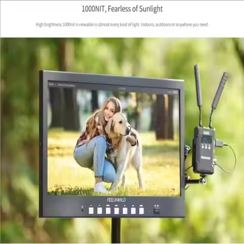 FeelWorld FVM215-1000 21.5 Inch 4K pro Video Monitor 1000NIT V-Mount XLR Power 3D LUT Image Analysis
