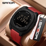 SANDA 6303 multifunctional sports electronic watch 5ATM waterproof student men watch -35