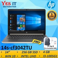 HP 14s-cf3042TU GOLD LAPTOP (i3-1005G1, 256GB SSD, 4GB, Intel UHD Graphics, W10, 1YW) FREE MS OFFICE