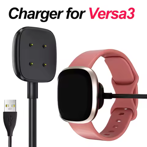 USB Plug Charger Dock For Fitbit Versa 4/Versa 3 Magnetic Charging Cable For Fitbit Versa 4 3 Charge