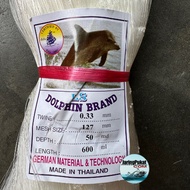 033MM X 127MM (5") X 50MD X 600ML Jaring Pukat Ikan / Mata Lintang / Isi Kosong / Warna Putih / Thai