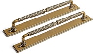 Goo-Ki 7.56" c-c Antique Brass Cabinet Drawer Pulls with Backplate/Base Plate Zinc Alloy Kitchen Har
