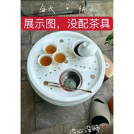Outdoor Plastic Tea Bucket with Strainer Tea Drip Tray Water Collection Bucket for Tea Station