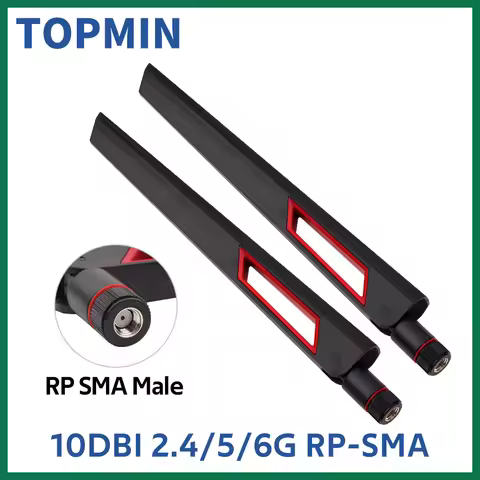2 x 10dBi Dual Band RP-SMA Wifi Antenna Set for BE200 AX210 AX210HMW For Router PC Desktop RC Camera