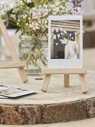 1入組木製展示地腳架,mr Mrs婚禮愛情風格的鄉村婚禮訂婚裝飾畫框海報婚禮桌面裝飾diy三腳架