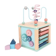 Wooden pastel busybox educational toys for children