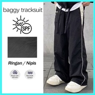 Baggy Tracksuit seluar kargo tracksuit straight cut pants American Retro Street vibe Style cargo pan