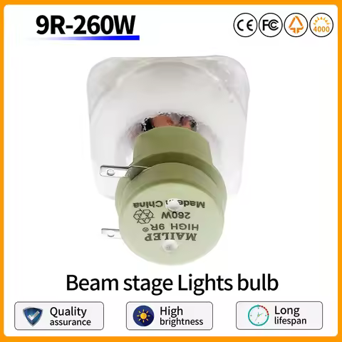 DJ Disco 9R 260W Shake Head Beam Stage Light 260W 9R Spotlight