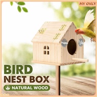 Bird Nest Box Wooden Breeding House Sangkar Burung Parrot Lovebird Budgie Pine Anti Bite