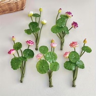 Artificial lotus and lotus leaf ornaments, lotus and water lily fish tank decorations, living room d