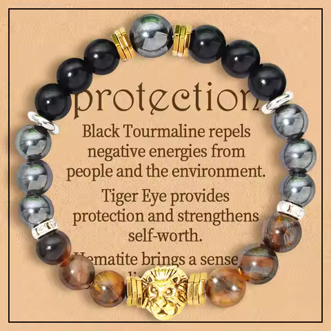 8 Styles 2PCS 8mm Healing Crystal Bracelet for Women Protection Good Luck Friendship Anxiety Stone H