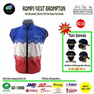 Brompton Folding Bicycle Vest - Brompton Vest (Red-White-Blue) - S