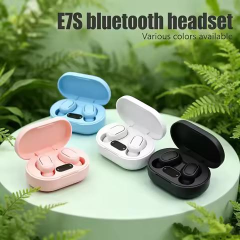E7S TWS Fone Bluetooth Earphones 5.2 Wireless Headphones Noise Cancelling Earbuds with Mic Wireless
