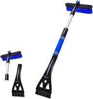 1ABOVE 2-in-1 Ice Scraper and Snow Brush, 67 to 83 cm, Extendible 360° Rotating Brush Head, High-Str