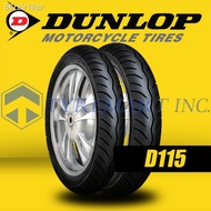 ۞◎Dunlop Tires D115 80/80-14 43P &amp; 90/80-14 49P Tubeless Motorcycle Street Tires (FRONT &amp; REAR TIRES