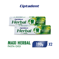 [Paket isi 2] CIPTADENT Pasta Gigi MAXI Herbal Tube 190GR