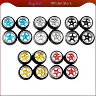 MagiDeal 4x Car Rubber Tyre Hard Anodized Wheel Rims Wheel Set for K969 K989 P929 28 High Car