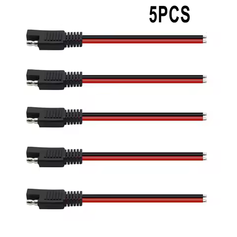 5PCS Battery Charger SAE Connector 12V DC Power Plug DIY Cable 14AWG SAE Power Cord Solar Battery 20