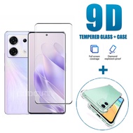 GODGIFT 2 in 1 Full Cover Tempered Glass For Infinix Zero 30 5G 2023 20 X Neo Pro 8 8i Note 30 4G 5G Pro VIP 30i Smart 7 HD Screen Protector with Silicone Shockproof Case