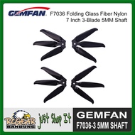Gemfan F7036 Folding Glass Fiber Nylon 7in 3-Blade 5mm shaft Propeller for FPV Drones